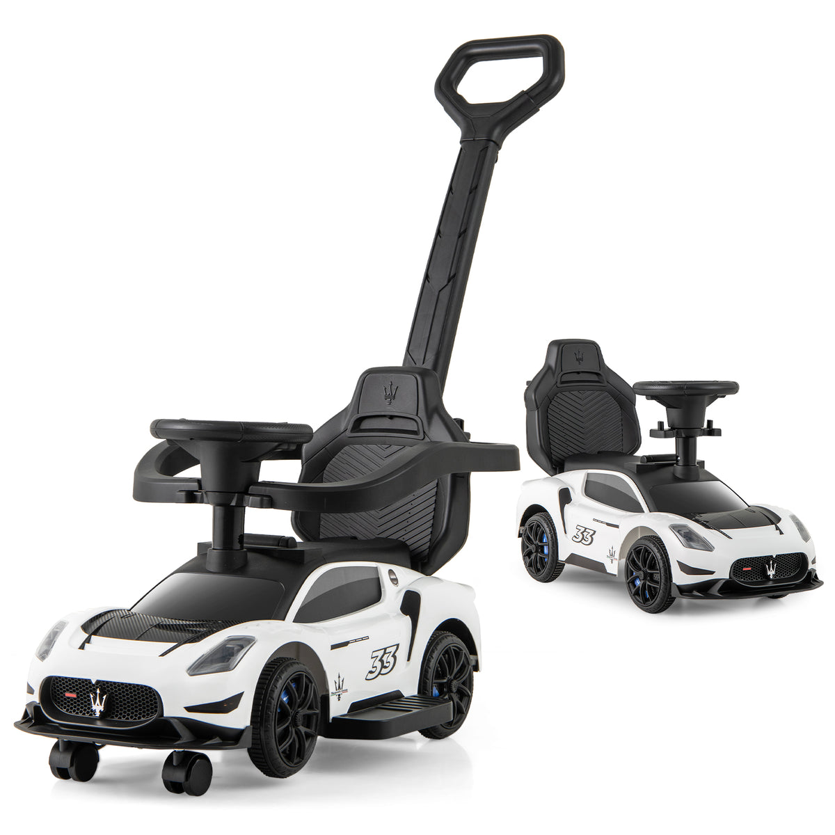 3-in-1 Ride on Push Car Maserati Licensed Sliding Car with Music