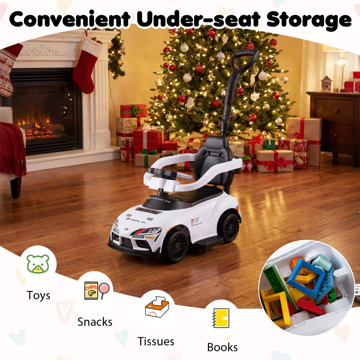 3-in-1 Toyota Licensed Foot-to-Floor Stroller Sliding Walking Toy