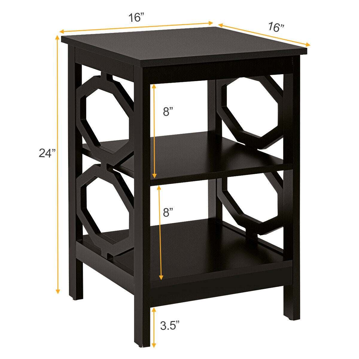 3-tier Nightstand Sofa Side End Accent Table-Coffee-End & Side Tables-DECOROLALA