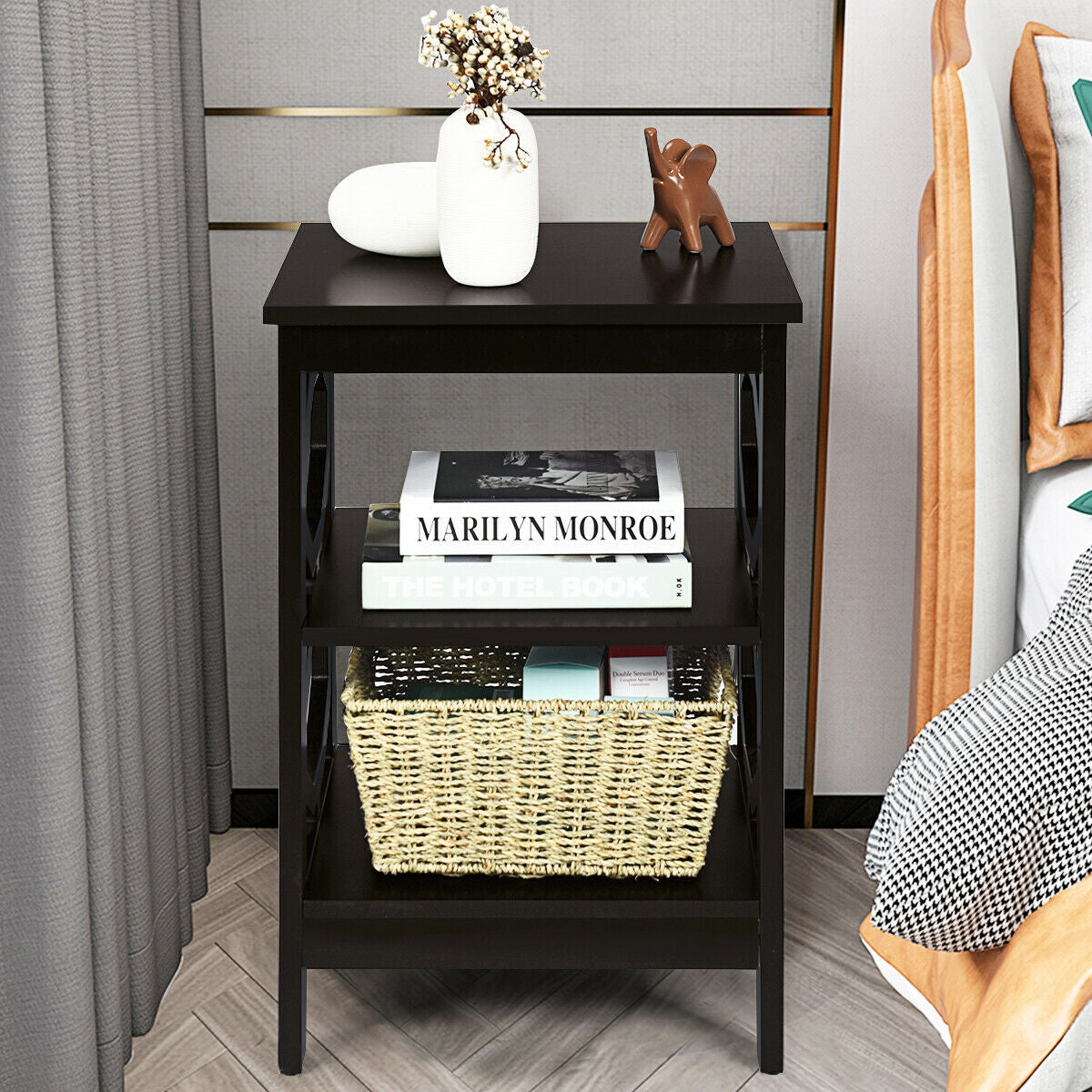 3-tier Nightstand Sofa Side End Accent Table-Coffee-End & Side Tables-DECOROLALA