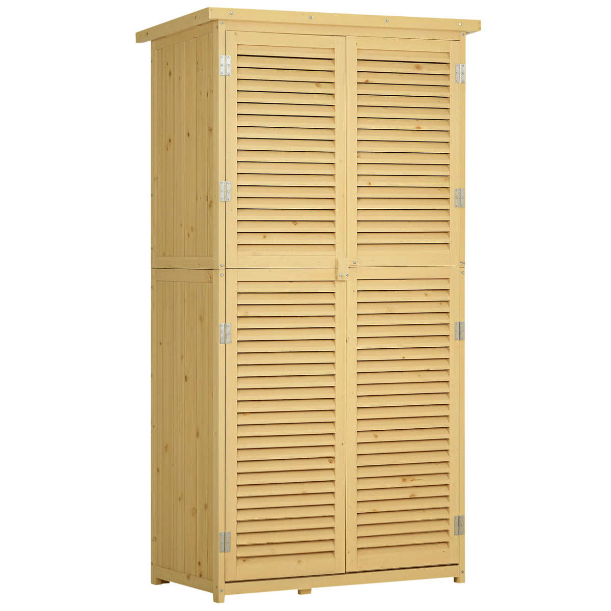 3' x 5' Wooden Garden Storage Shed with Asphalt Roof - Natural-Patio & Garden > Lawn & Garden > Sheds-DECOROLALA