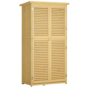 3' x 5' Wooden Garden Storage Shed with Asphalt Roof - Natural-Patio & Garden > Lawn & Garden > Sheds-DECOROLALA