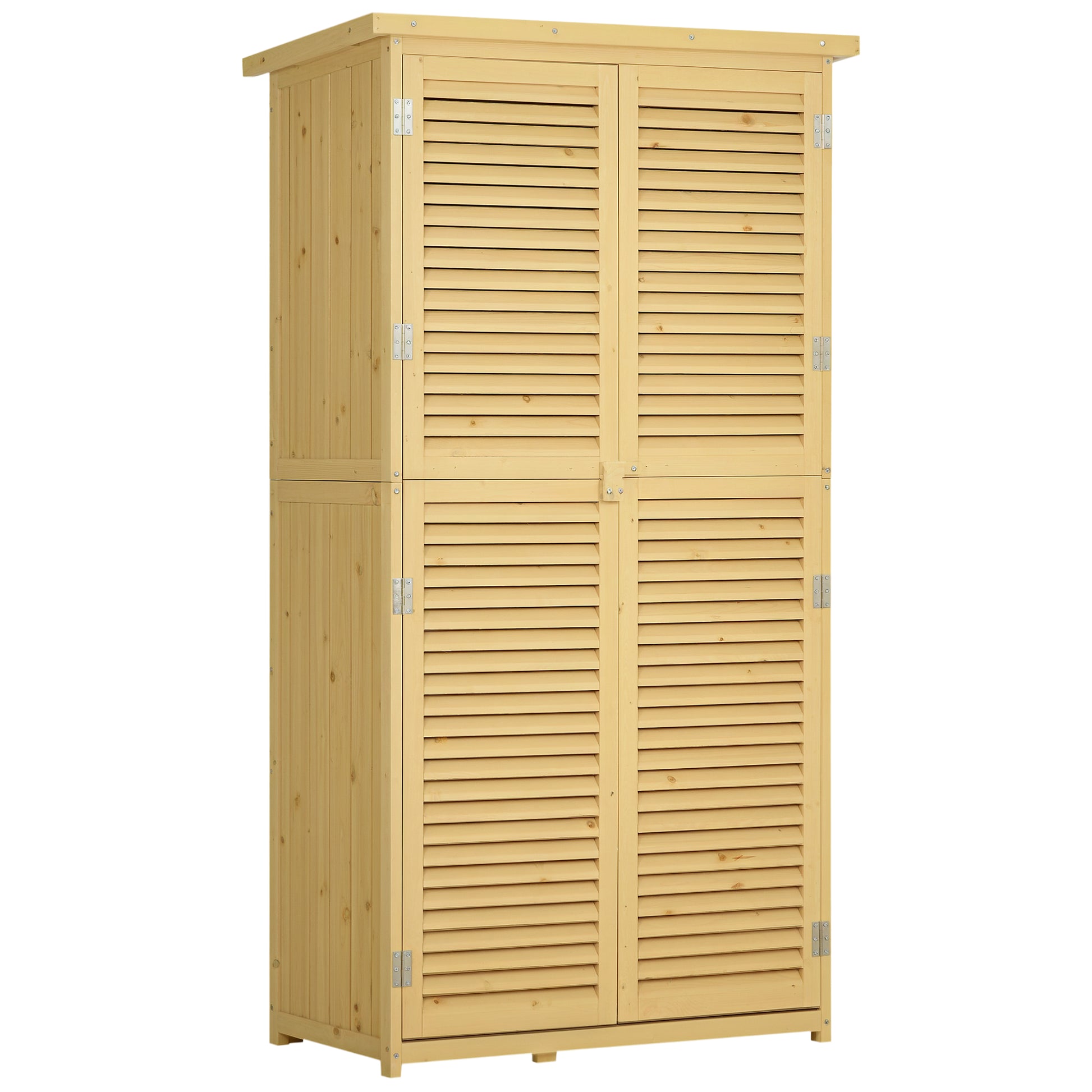3' x 5' Wooden Garden Storage Shed with Asphalt Roof - Natural-Patio & Garden > Lawn & Garden > Sheds-DECOROLALA