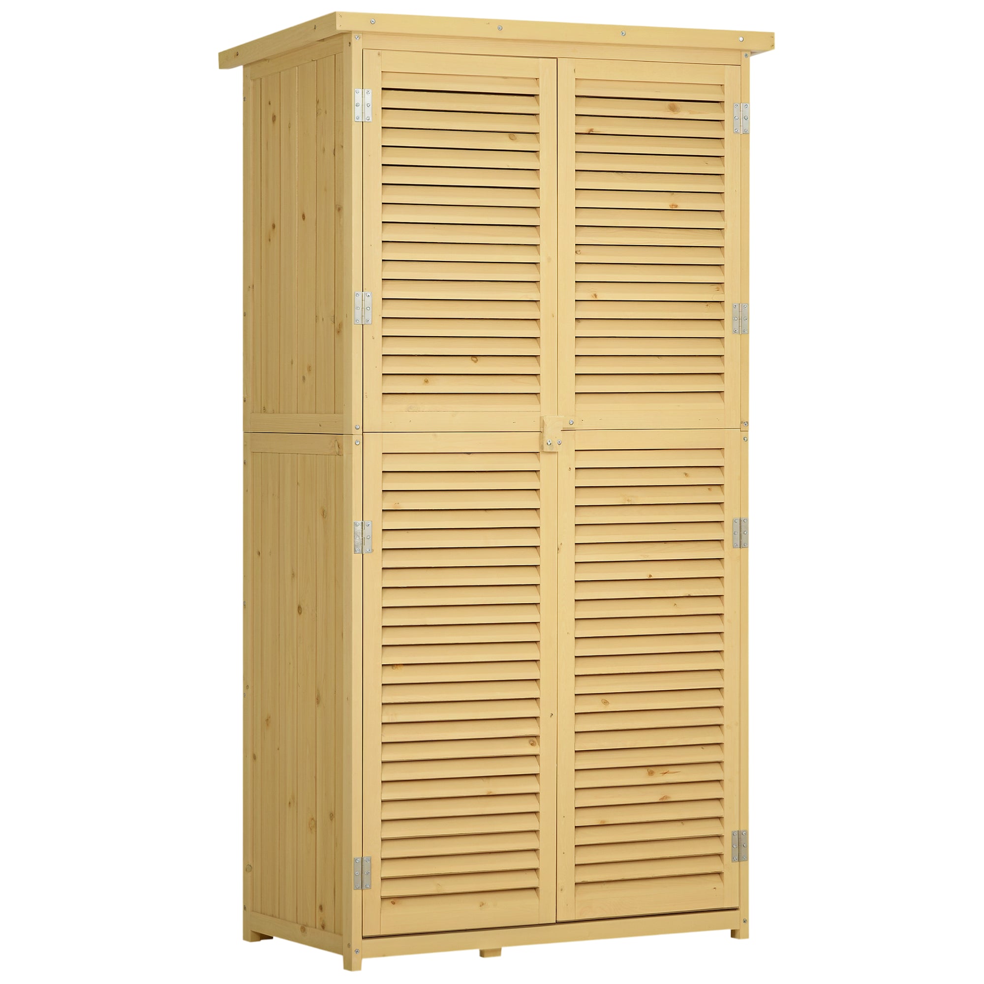 3' x 5' Wooden Garden Storage Shed with Asphalt Roof - Natural-Patio & Garden > Lawn & Garden > Sheds-DECOROLALA