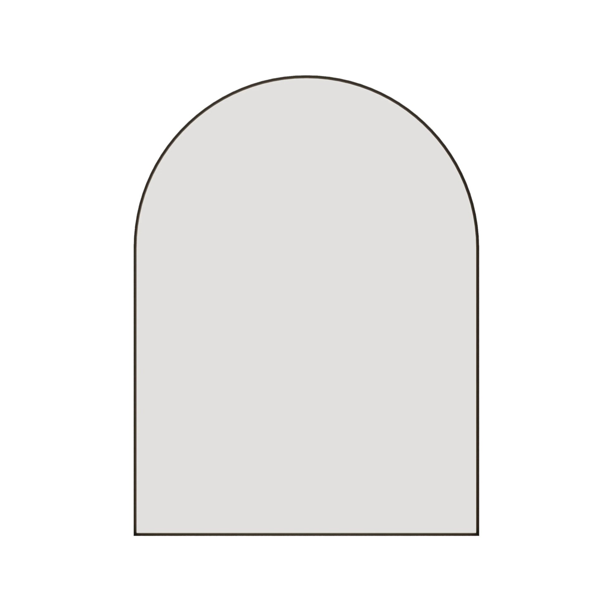 30" Arched Aluminum Frame Mirror in Matte Black-Migration_Mirrors-DECOROLALA