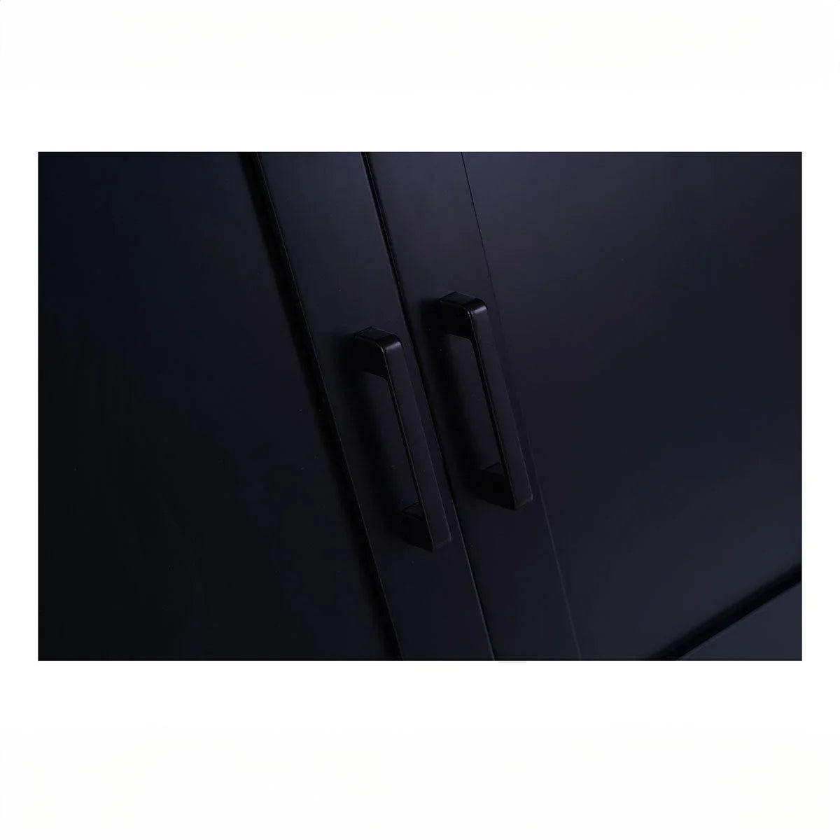 30" Black Freestanding Bathroom Vanity with Engineered Calcutta Marble Countertop-Migration_Bathroom Vanities-DECOROLALA