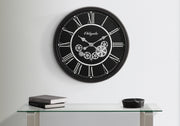 30" Black Gear Mechanism Wall Clock-Clocks-DECOROLALA