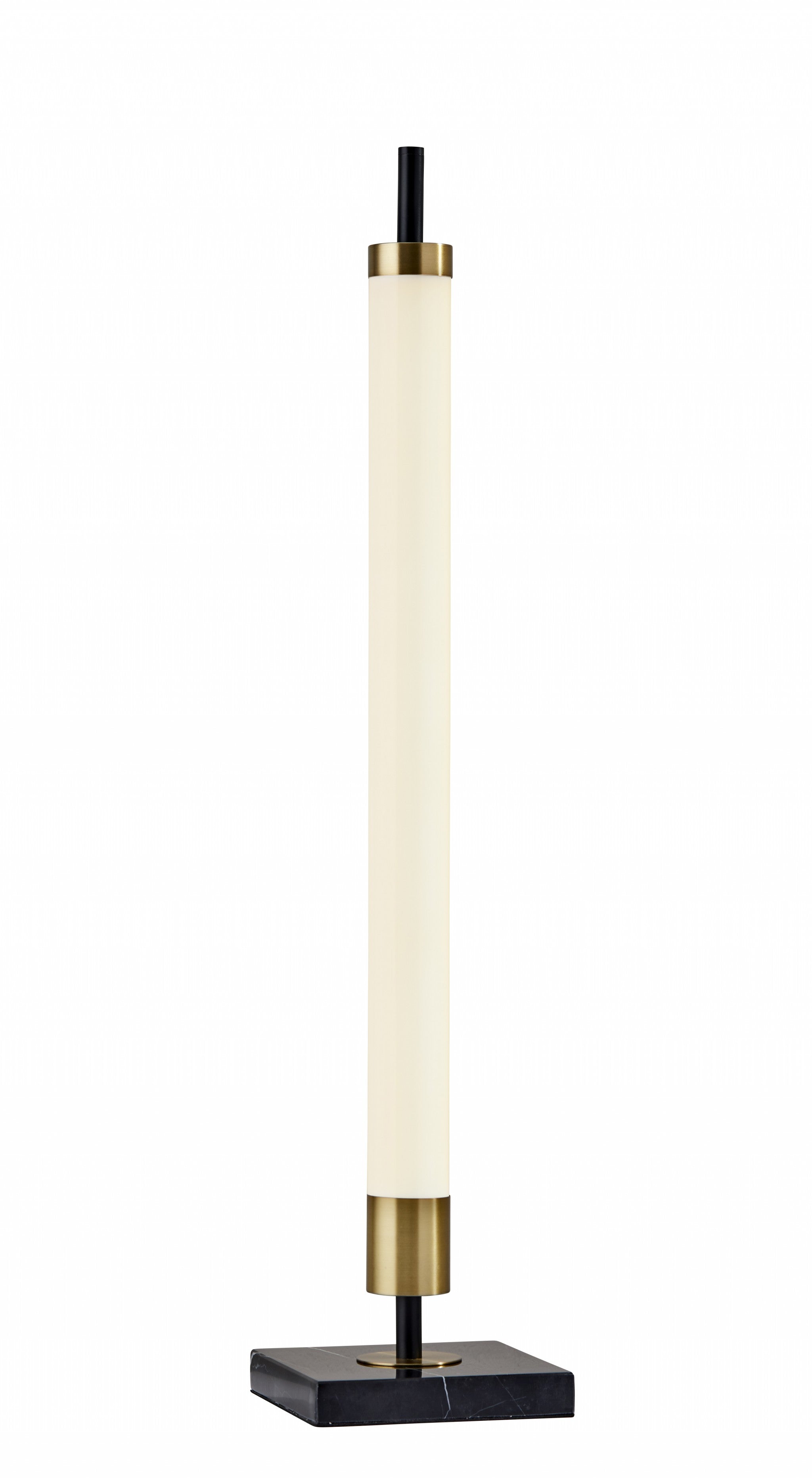 30" Black Marble Metal Standard Table Lamp-Table Lamps-DECOROLALA