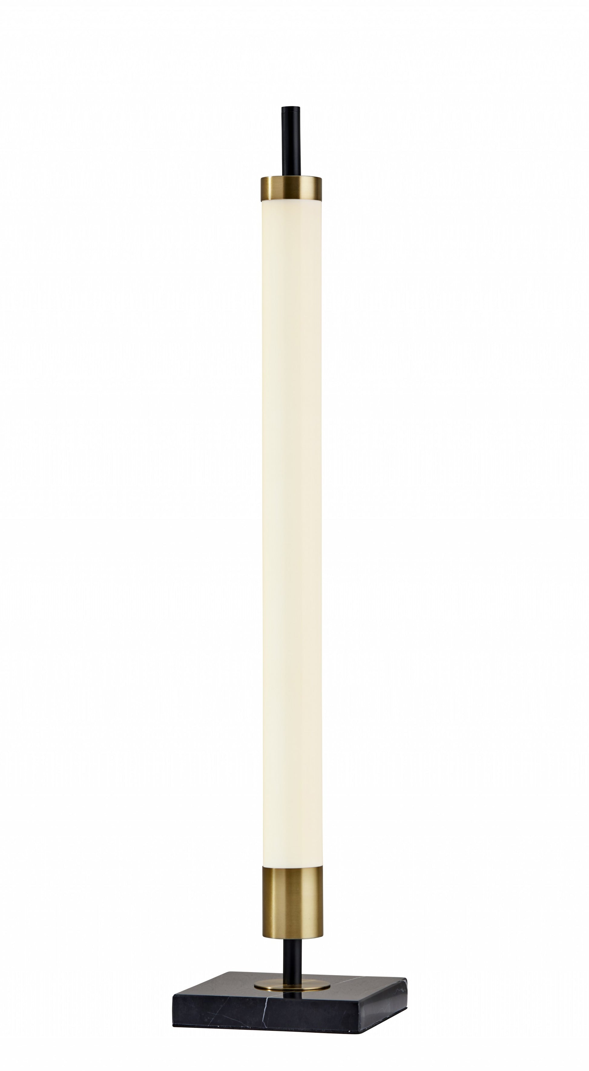 30" Black Marble Metal Standard Table Lamp-Table Lamps-DECOROLALA