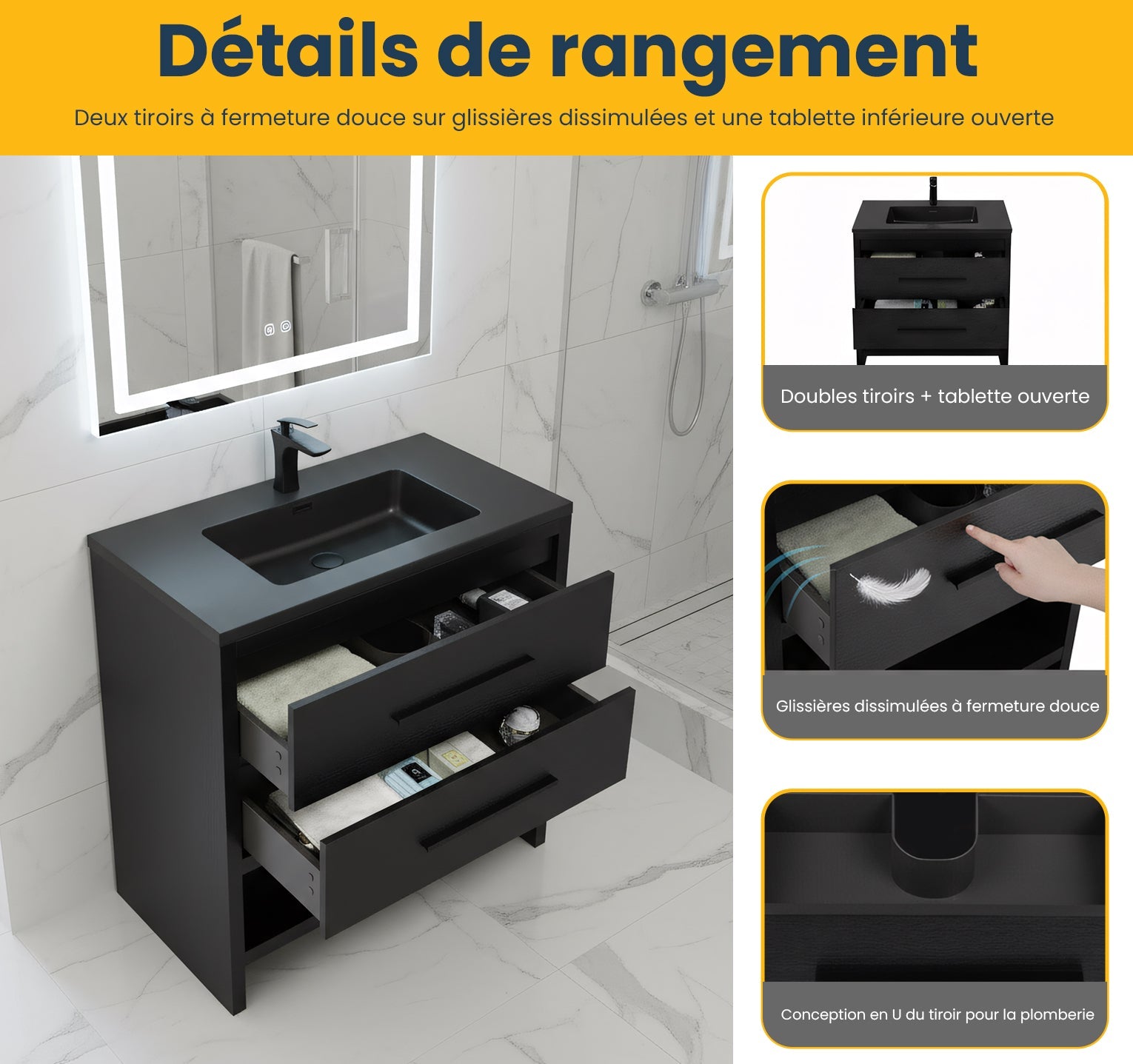 30" Black Oak Freestanding Single Sink Bathroom Vanity with Black Engineered Quartz Countertop-Migration_Bathroom Vanities-DECOROLALA