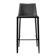 30" Black Steel Low Back Bar Height Bar Chair-Bar Chairs-DECOROLALA