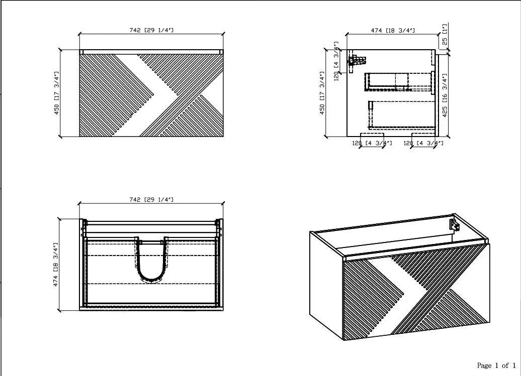 30" Black Wall Mount Bathroom Vanity with Black Engineered Quartz Countertop-Migration_Bathroom Vanities-DECOROLALA