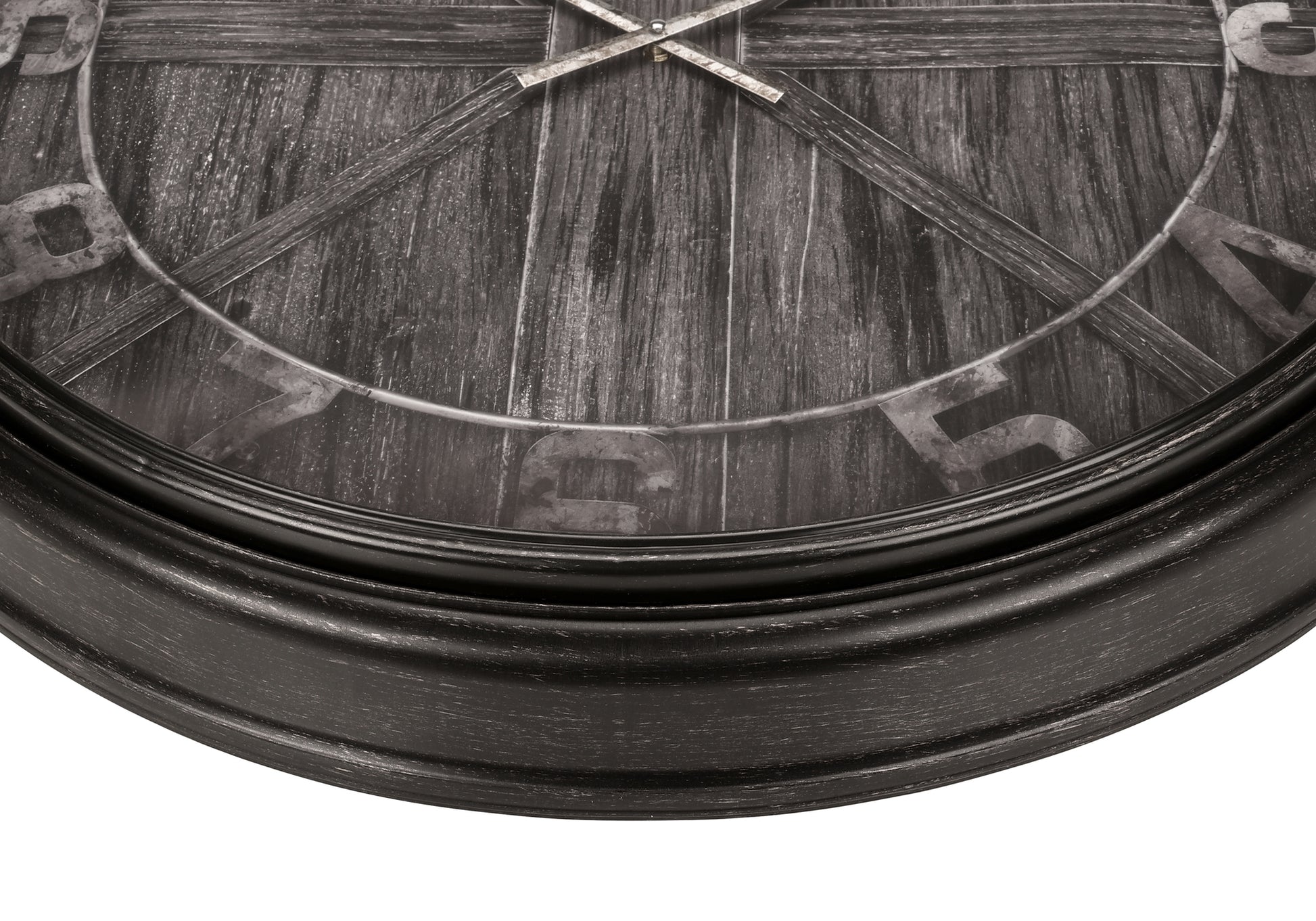 30" Brown Analog Wall Clock, Non-Ticking Quartz-Clocks-DECOROLALA