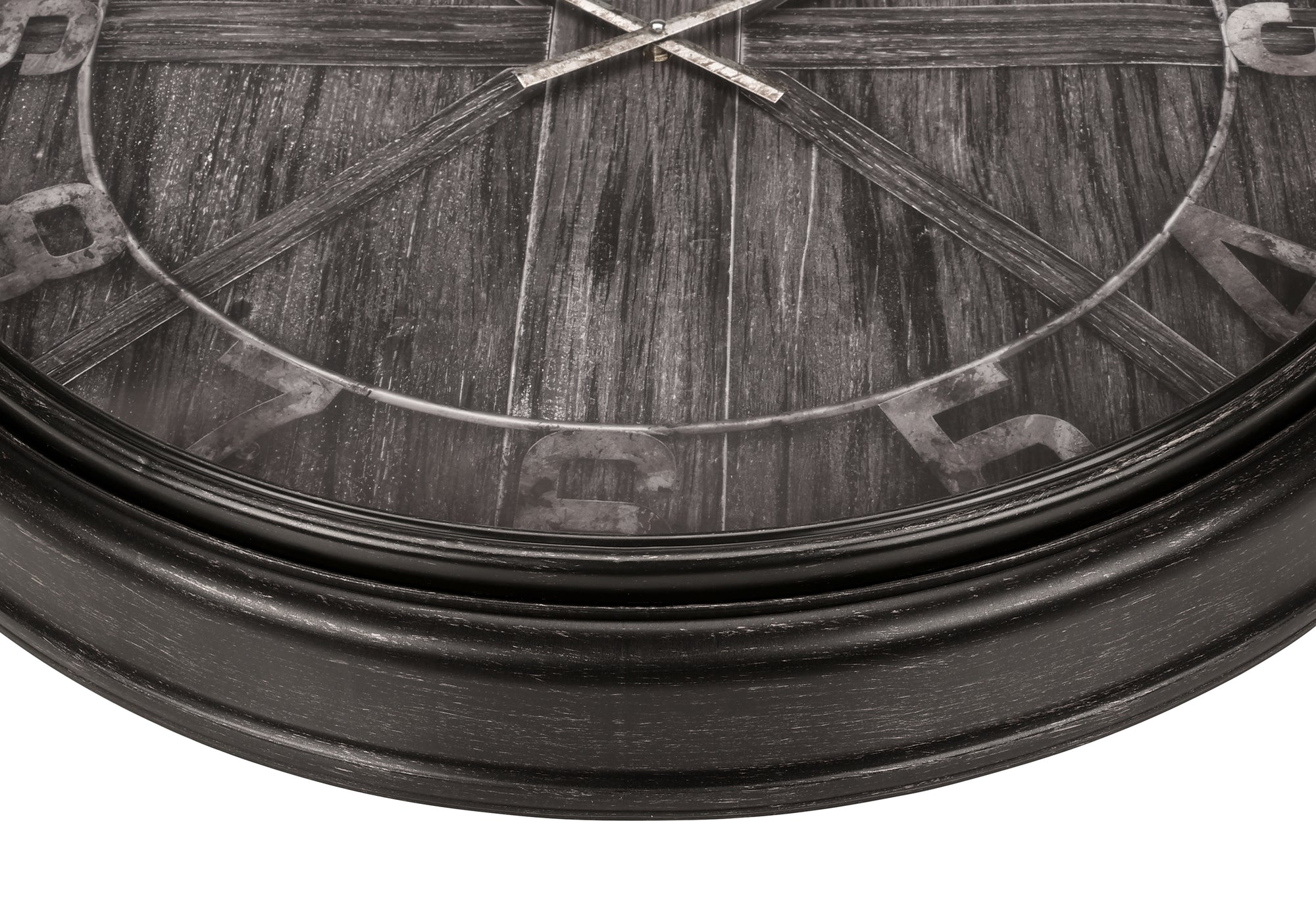30" Brown Analog Wall Clock, Non-Ticking Quartz-Clocks-DECOROLALA