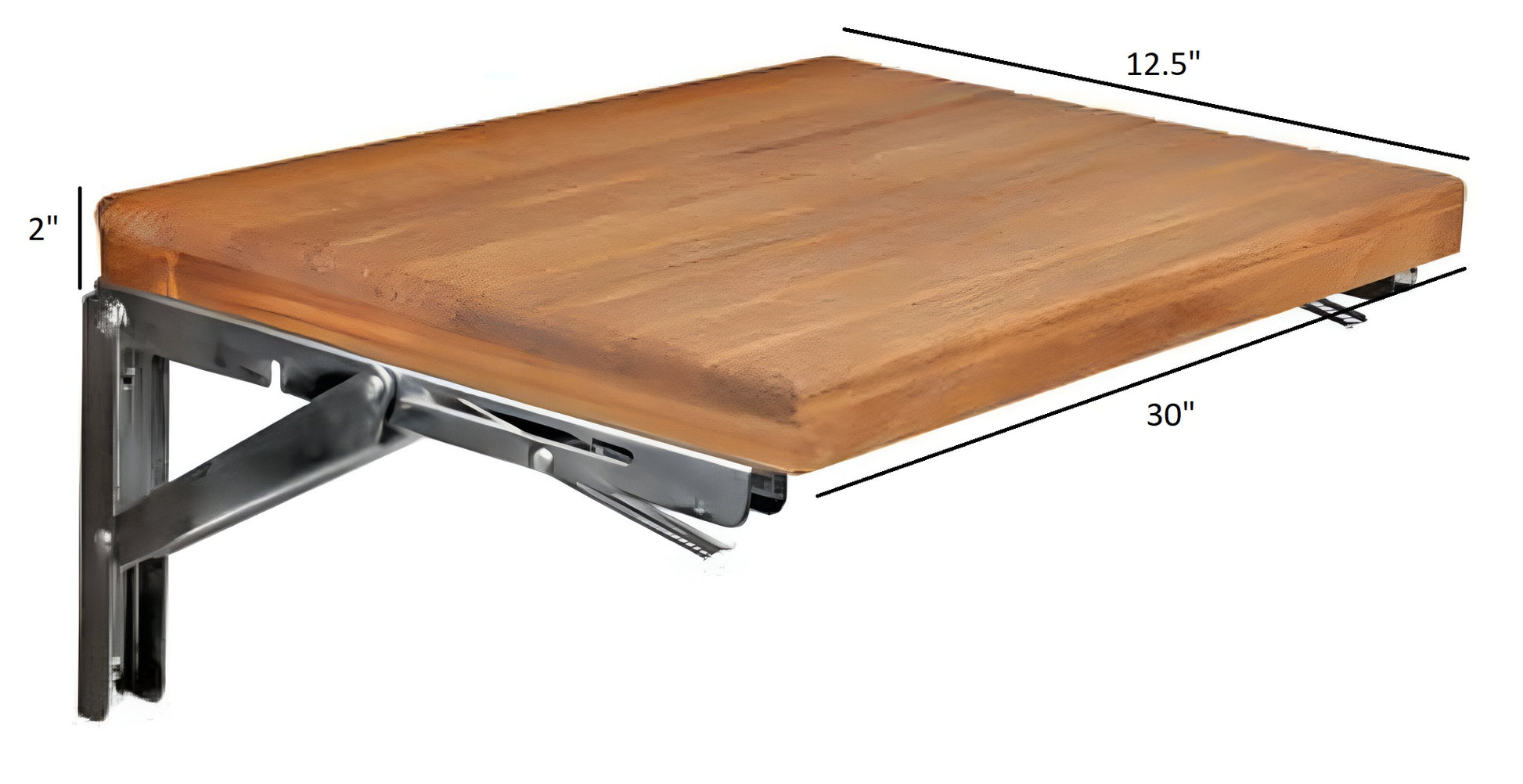 30" Brown Premium Wall Mount Teak Shower Bench-Shower Benches-DECOROLALA