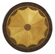 30" Brown Wood Round Coffee Table-Coffee Tables-DECOROLALA