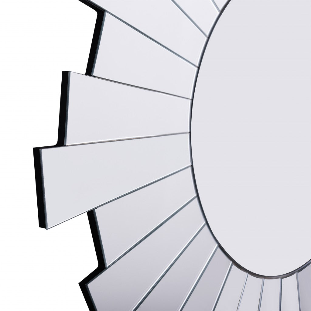 30" Clear Sunburst Framed Accent Mirror-Mirrors-DECOROLALA
