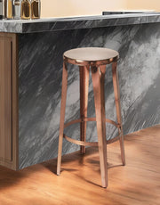30" Copper Iron Backless Bar Height Bar Chair-Bar Chairs-DECOROLALA