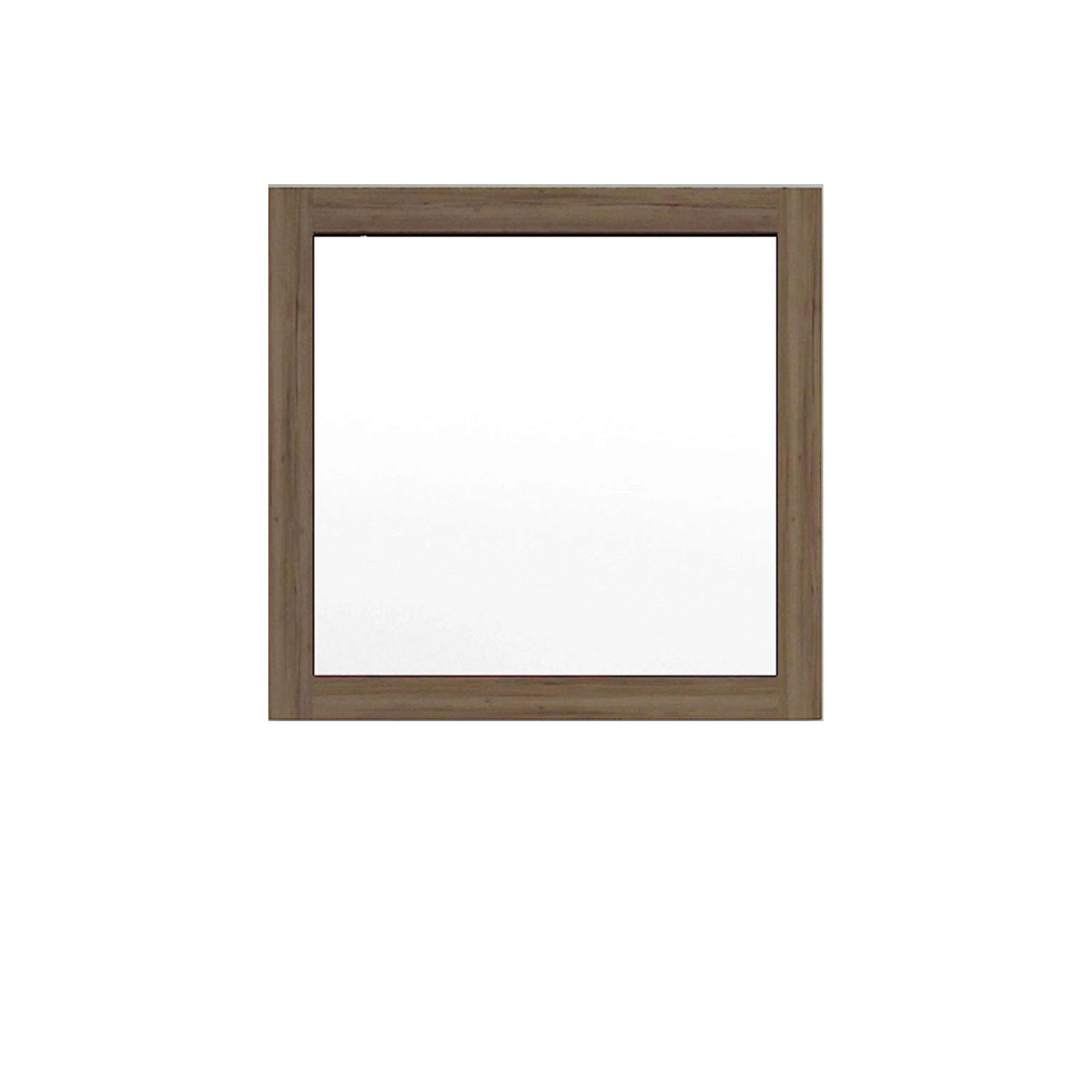 30" Frosted Oak Rectangular Framed Mirror - Designed for Horizontal & Vertical Installation