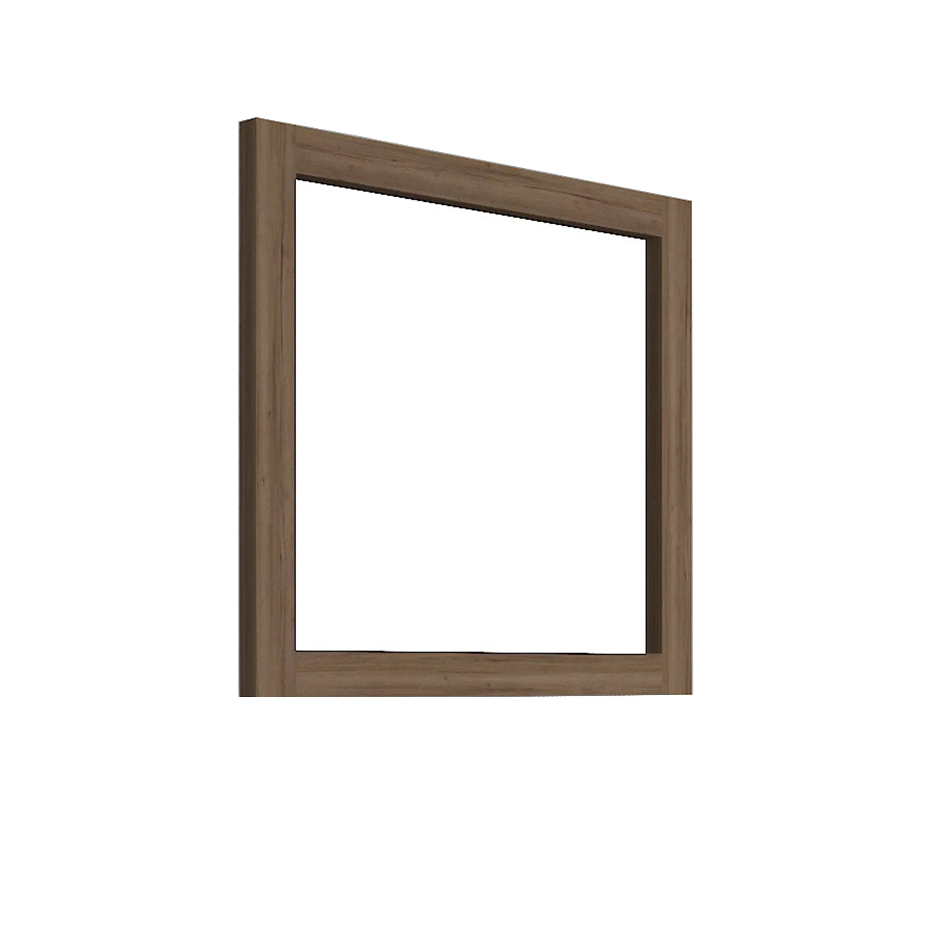 30" Frosted Oak Rectangular Framed Mirror - Designed for Horizontal & Vertical Installation
