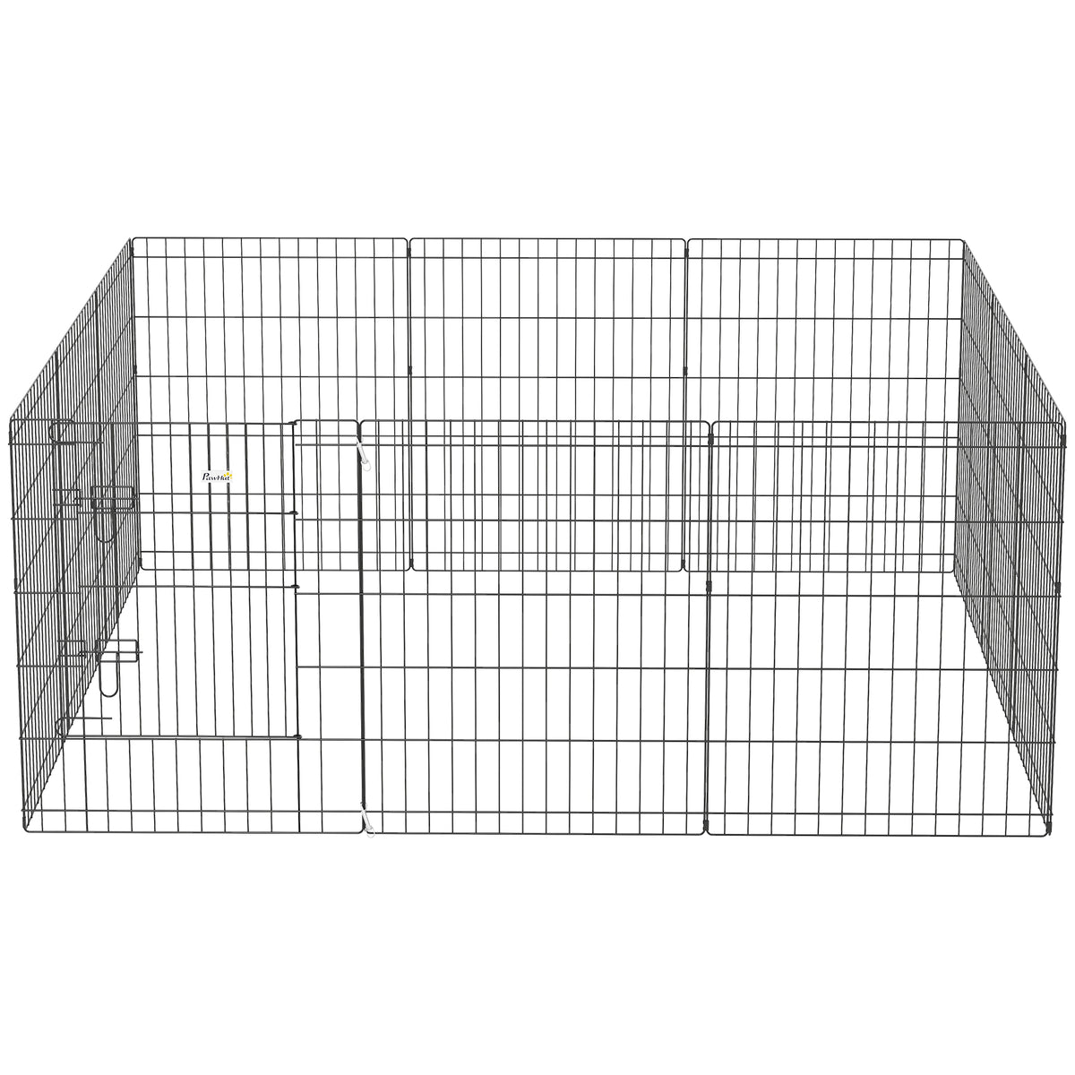 30" Foldable Metal Pet Playpen - 12 Panel Black Exercise Yard-Dog Supplies-DECOROLALA