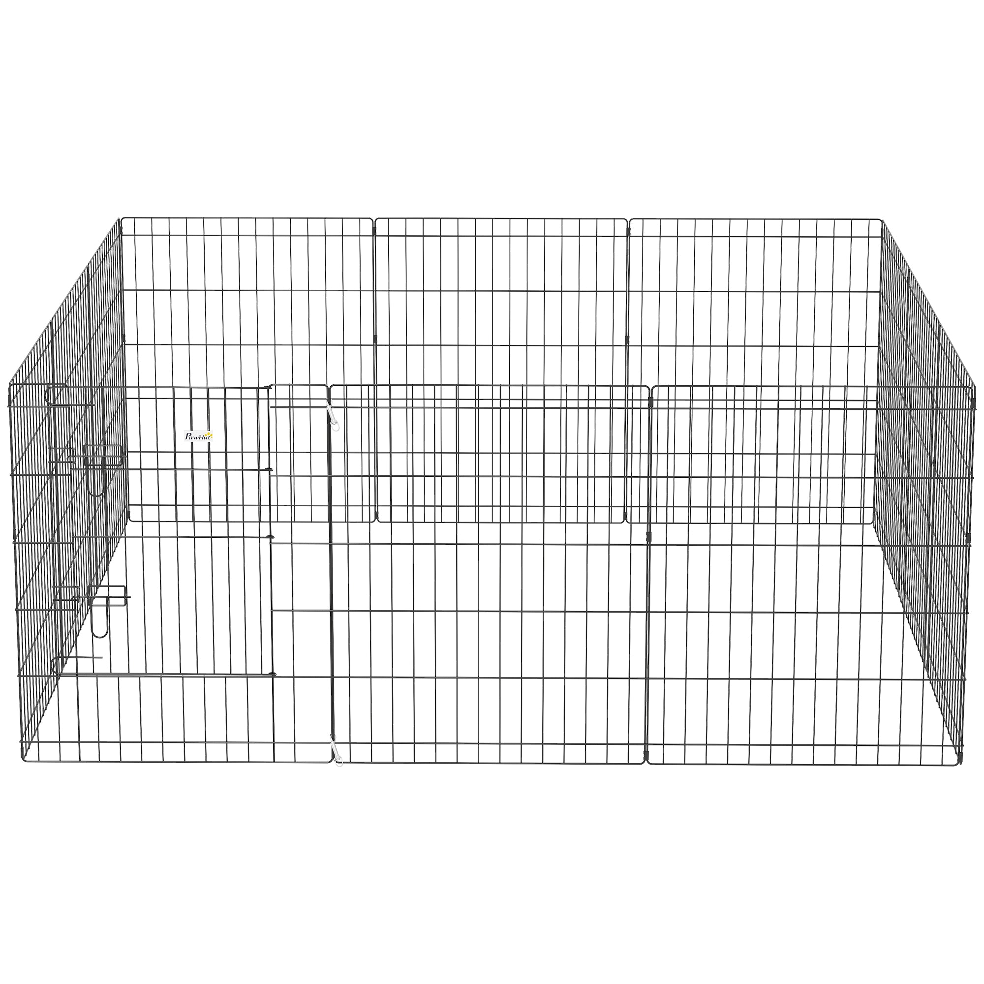 30" Foldable Metal Pet Playpen - 12 Panel Black Exercise Yard-Dogs-DECOROLALA