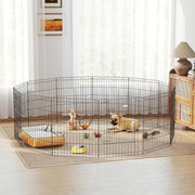 30" Foldable Metal Pet Playpen - 12 Panel Black Exercise Yard-Dogs-DECOROLALA