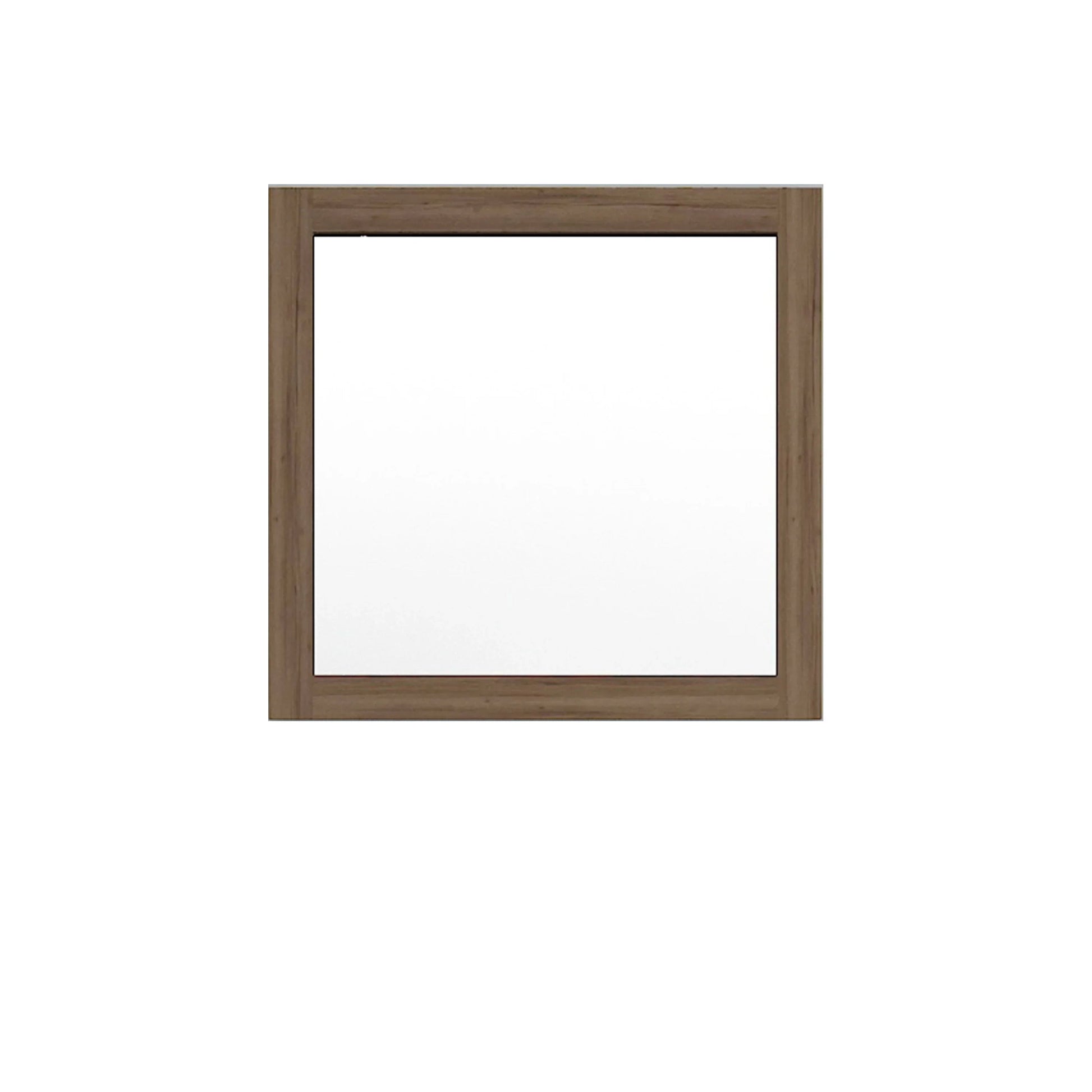 30" Frosted Oak Rectangular Framed Mirror - Designed for Horizontal & Vertical Installation-Mirror-DECOROLALA