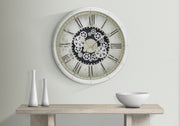 30" Gear Mechanism Wall Clock, White-Clocks-DECOROLALA