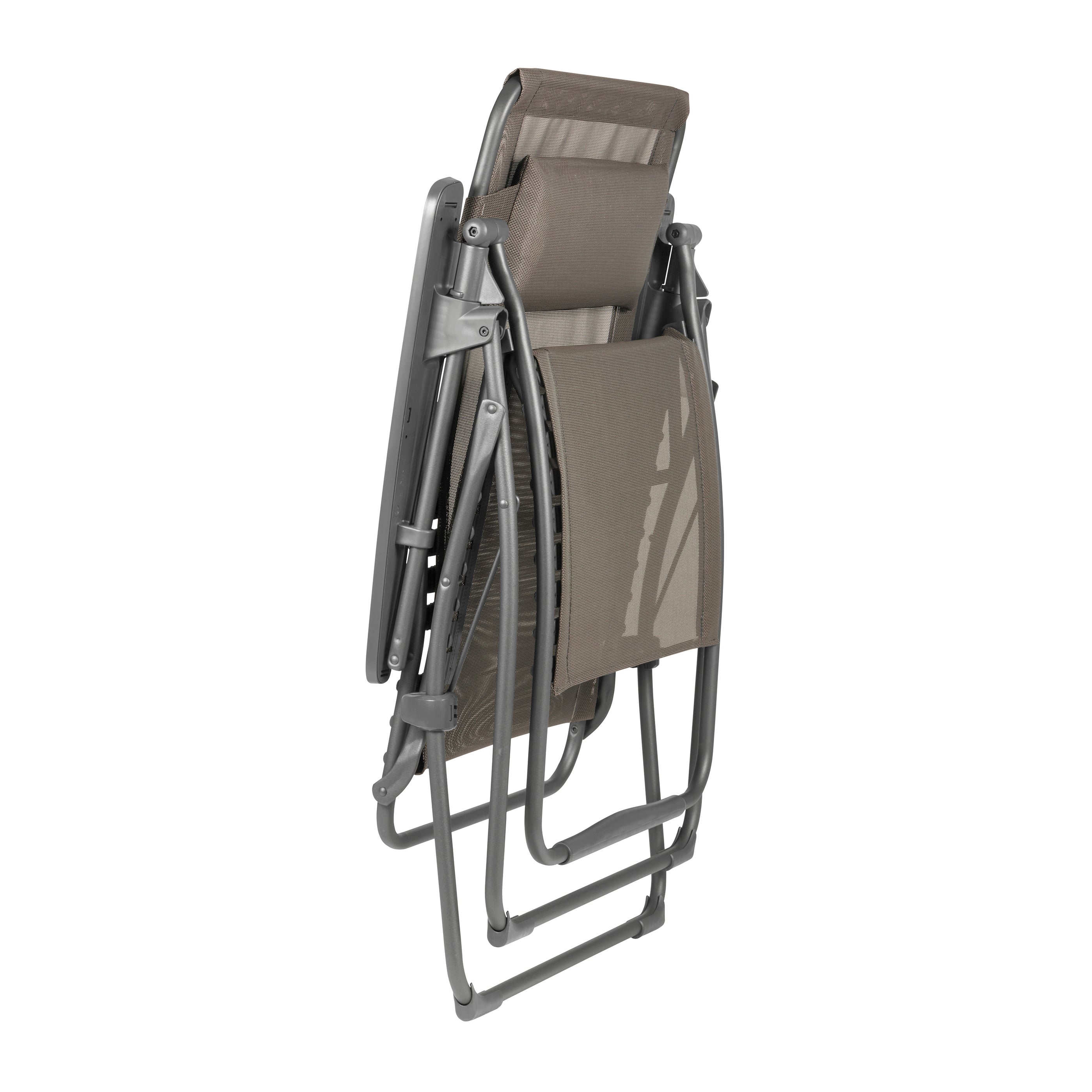 30" Graphite Metal Outdoor Zero Gravity Chair-Outdoor Chairs-DECOROLALA