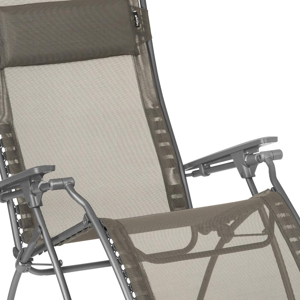 30" Graphite Metal Outdoor Zero Gravity Chair-Outdoor Chairs-DECOROLALA