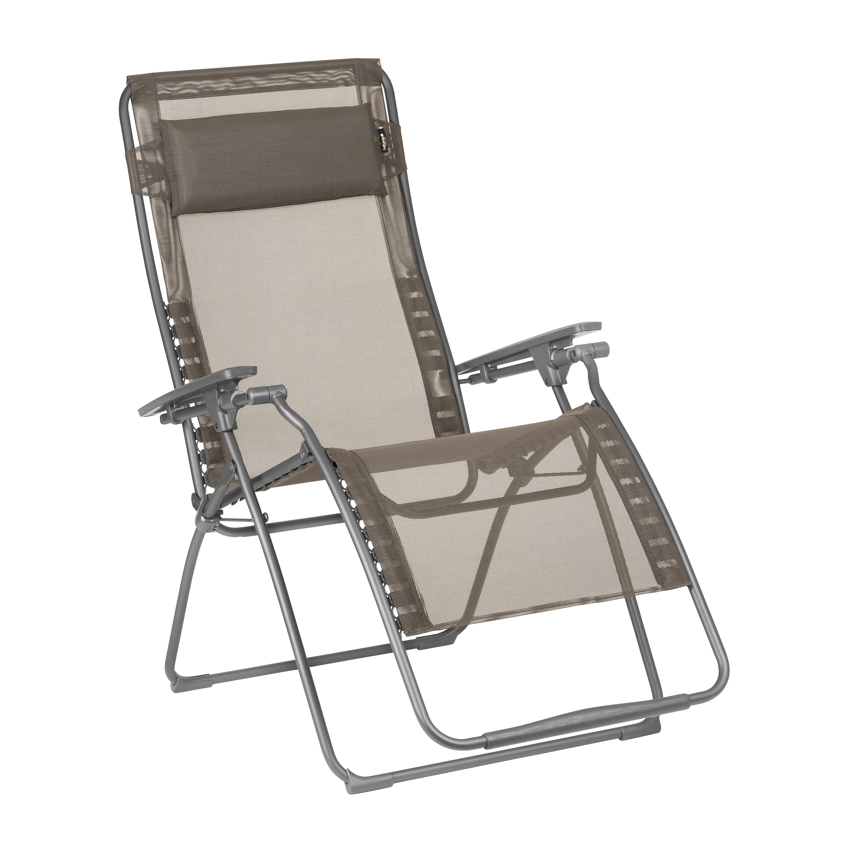 30" Graphite Metal Outdoor Zero Gravity Chair-Outdoor Chairs-DECOROLALA