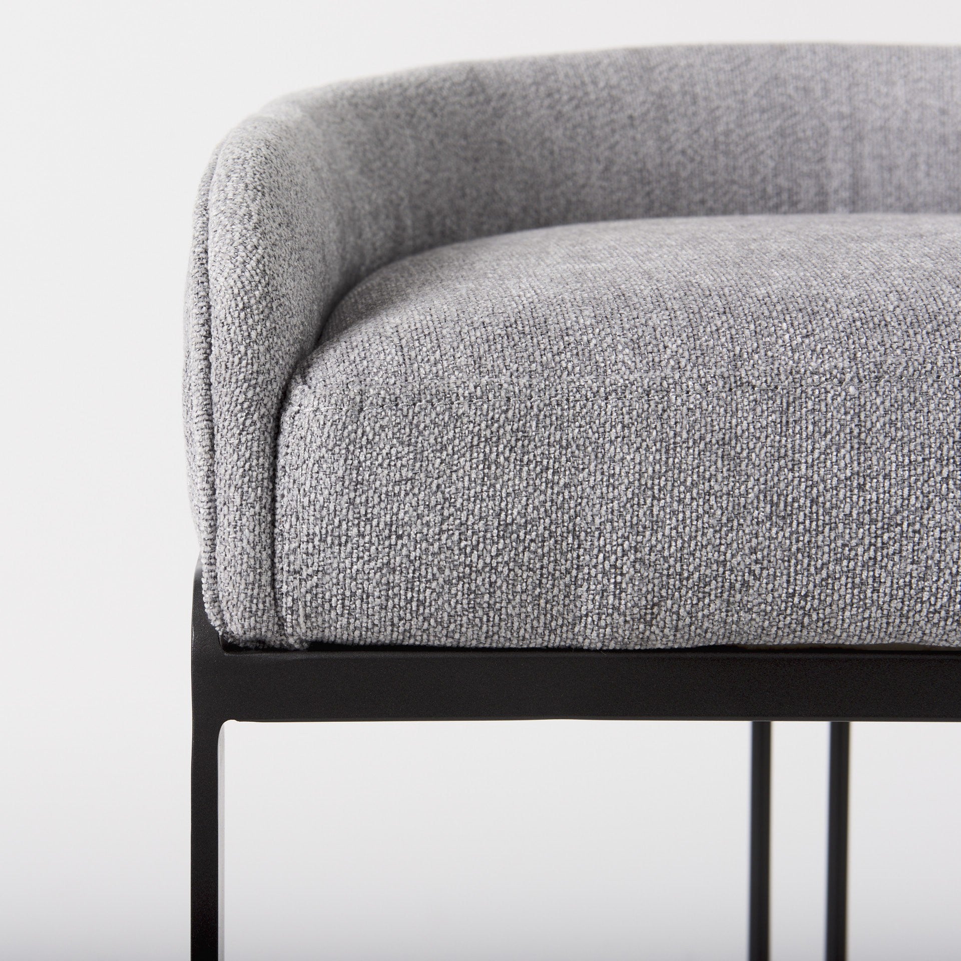 30" Gray And Black Low Back Bar Height Bar Chair-Bar Chairs-DECOROLALA