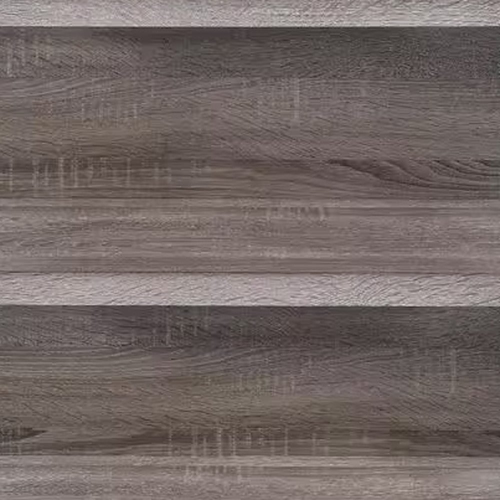 30" Gray Glass and Wood Two Tier Etagere Bookcase-Bookcases-DECOROLALA