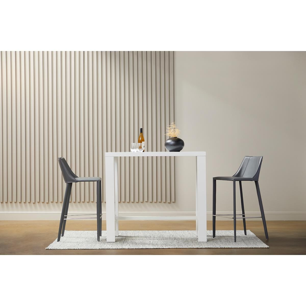 30" Gray Steel Low Back Bar Height Bar Chair-Bar Chairs-DECOROLALA