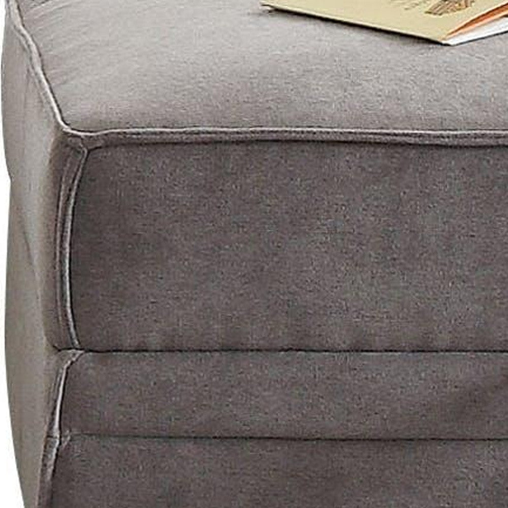 30" Gray Velvet Storage-Ottomans-DECOROLALA
