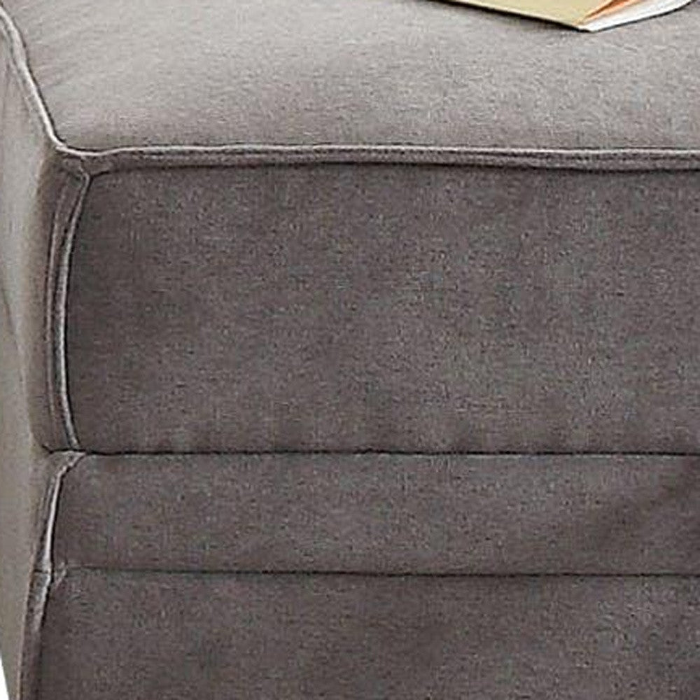 30" Gray Velvet Storage-Ottomans-DECOROLALA