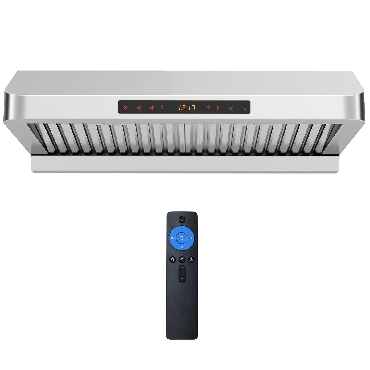 30 Inch Under Cabinet Range Hood with Oil Collector 900 CFM Stainless Steel Kitchen Vent-Silver-Kitchen Appliances-DECOROLALA