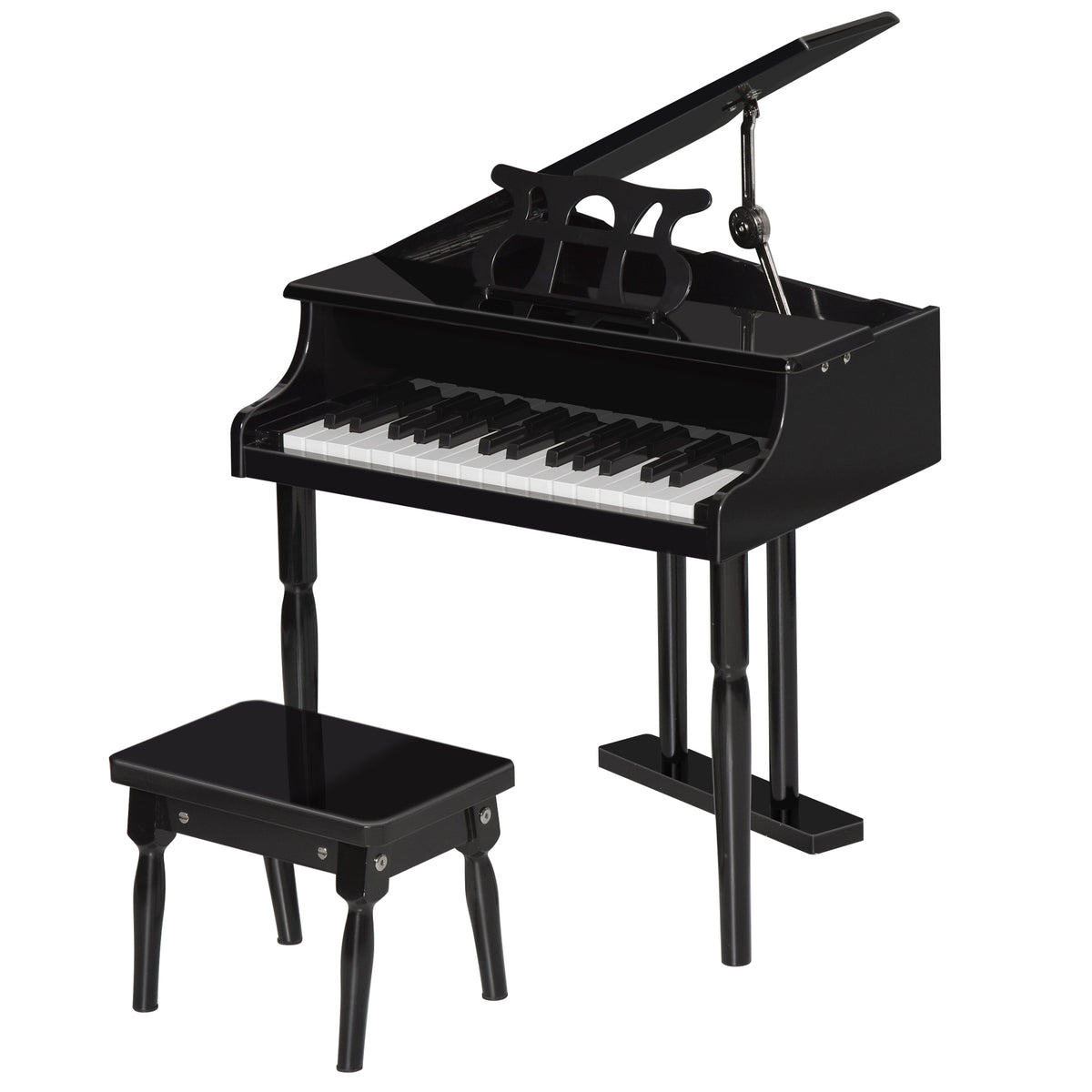 Modern Kids Piano, 30 Keys, Set of 2, Mini Toy for Child, Grand Piano with Music Stand and Bench, Ideal Gift-Toys & Games > Baby & Toddler Toys > Electronic Musical Pianos-DECOROLALA