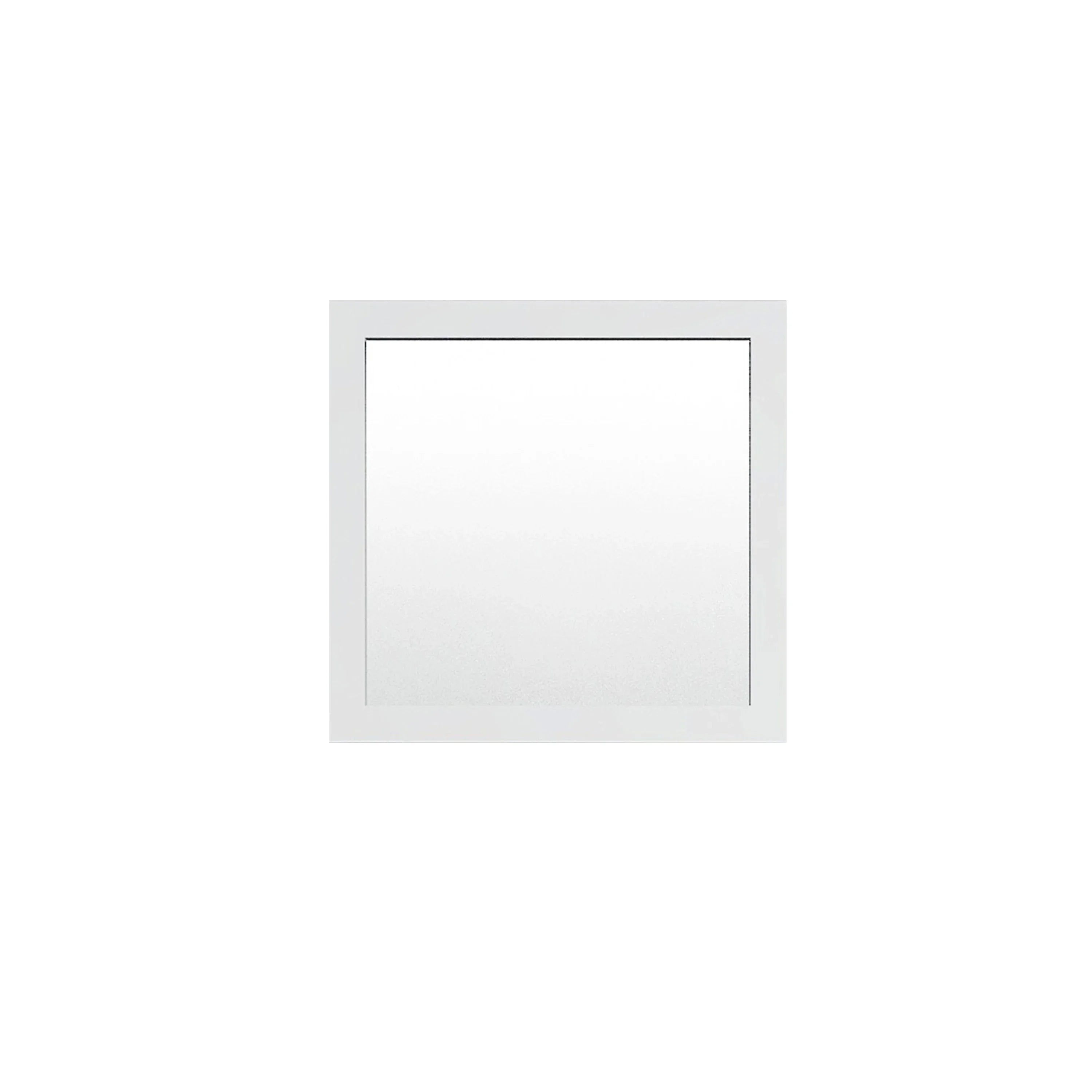 30" Matte White Rectangular Framed Mirror - Designed for Horizontal & Vertical Installation