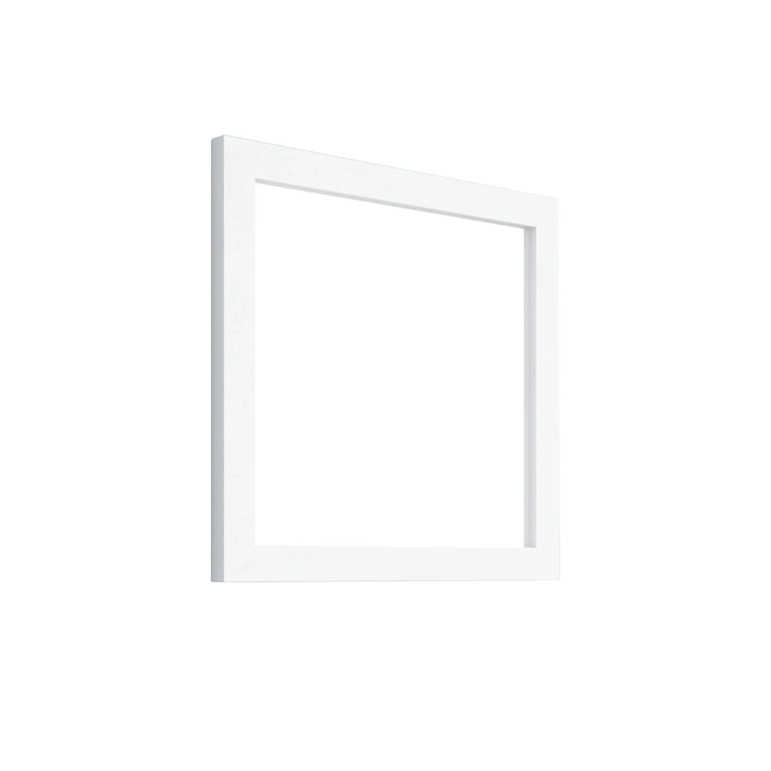 30" Matte White Rectangular Framed Mirror - Designed for Horizontal & Vertical Installation