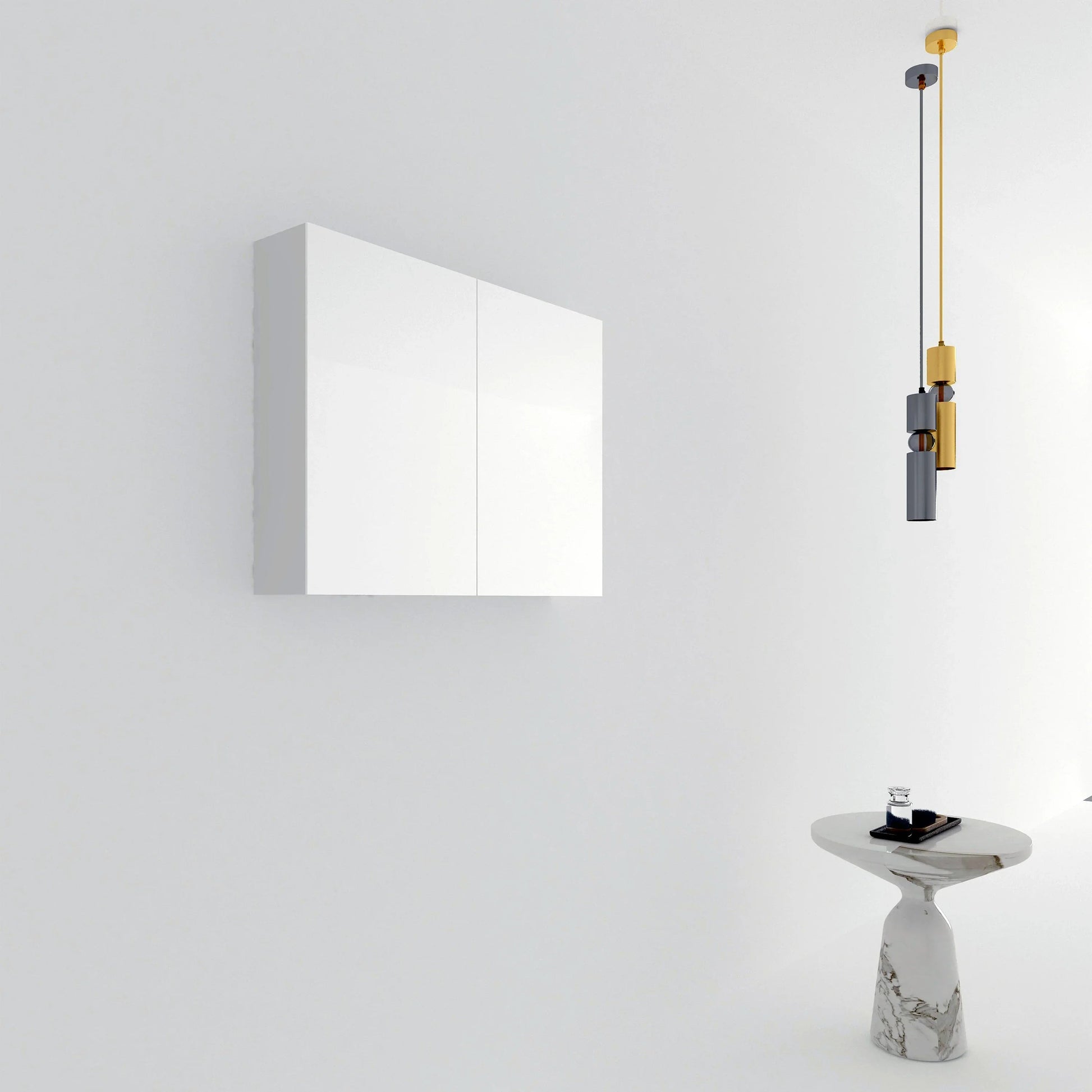 30" Matte White Medicine Cabinet-Migration_Bathroom Vanities-DECOROLALA