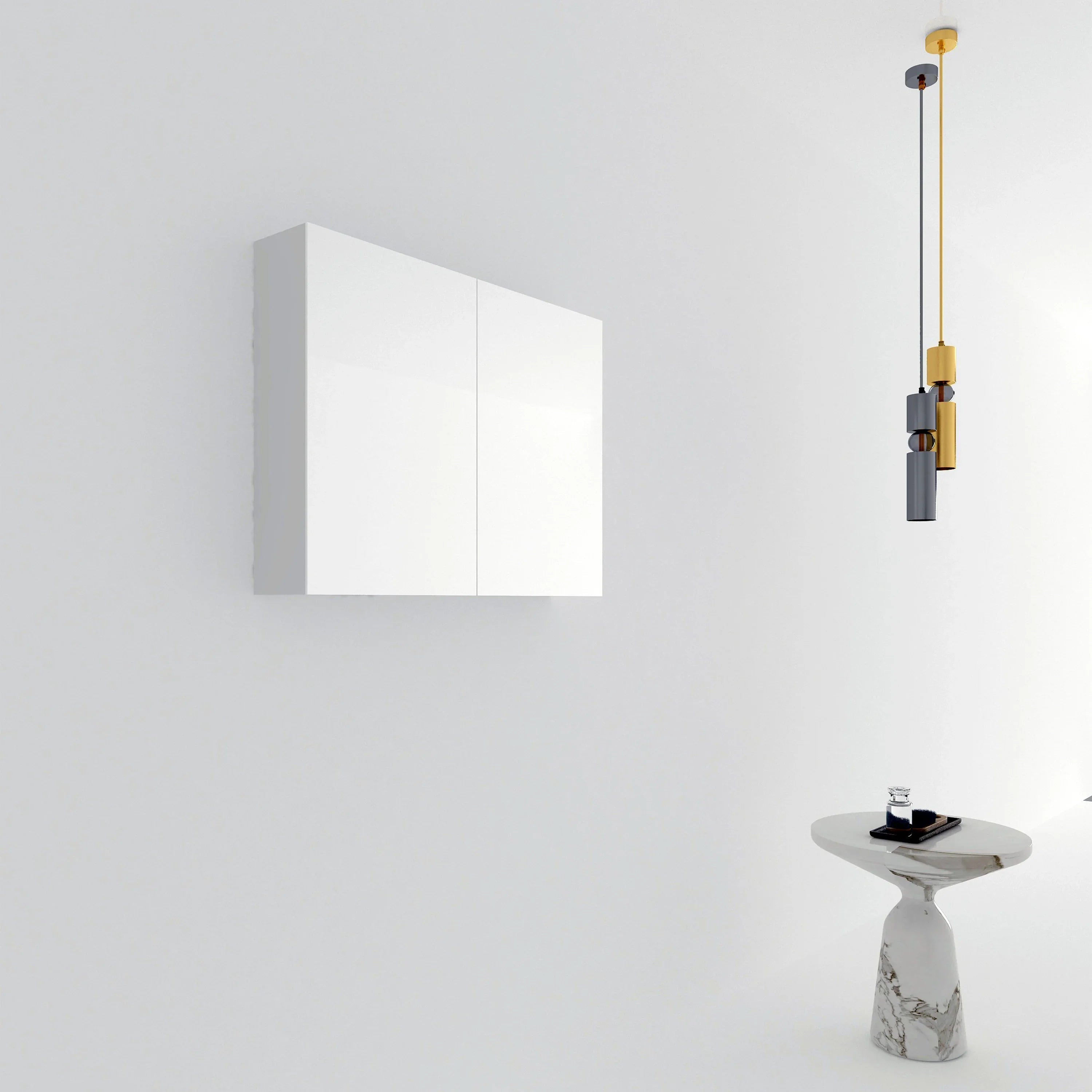 30" Matte White Medicine Cabinet-Migration_Bathroom Vanities-DECOROLALA