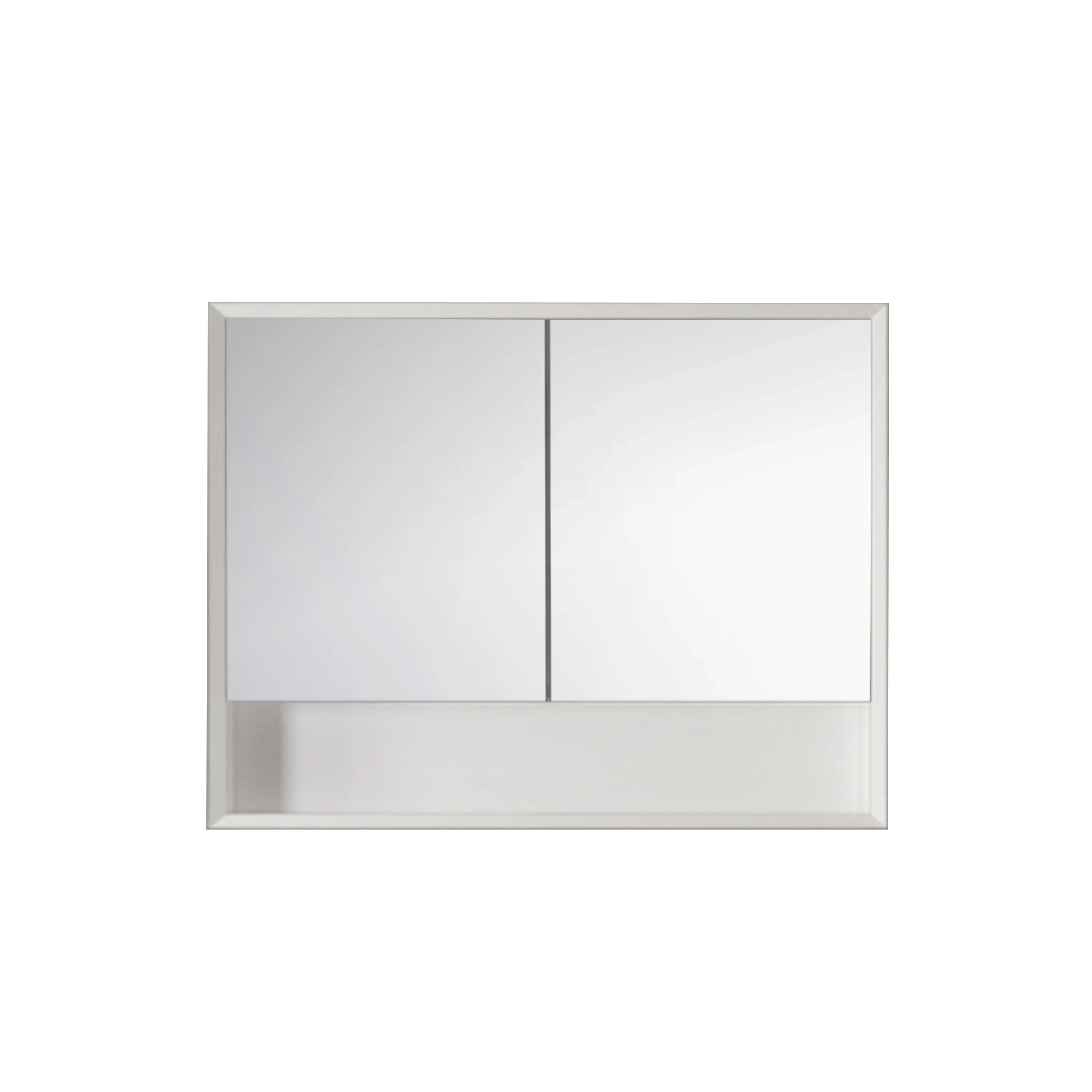 30" Matte White Medicine Cabinet with Mirror-Migration_Bathroom Vanities-DECOROLALA