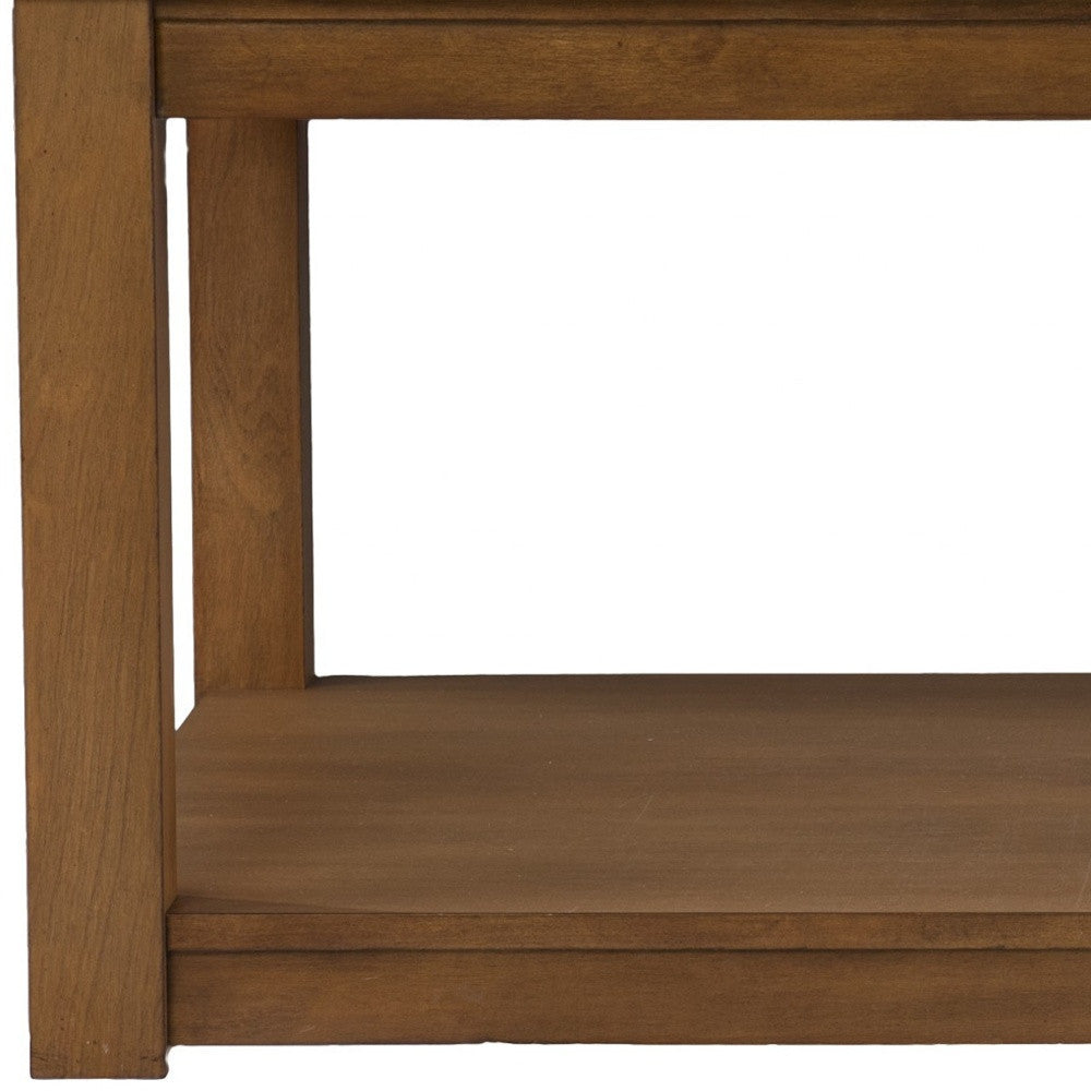 30" Natural And Natural Brown Solid Manufactured Wood Square Coffee Table-Coffee Tables-DECOROLALA