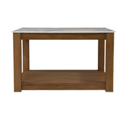 30" Natural And Natural Brown Solid Manufactured Wood Square Coffee Table-Coffee Tables-DECOROLALA