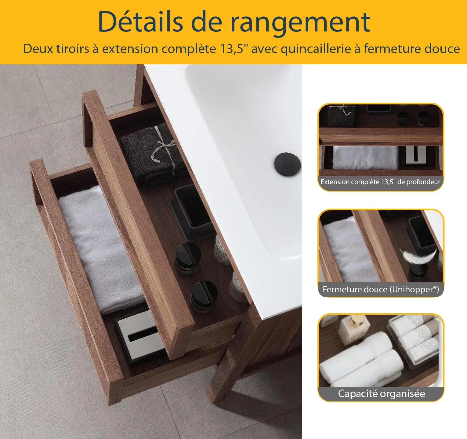 30" Natural Walnut Freestanding Bathroom Vanity with White Solid surface Countertop-Migration_Bathroom Vanities-DECOROLALA