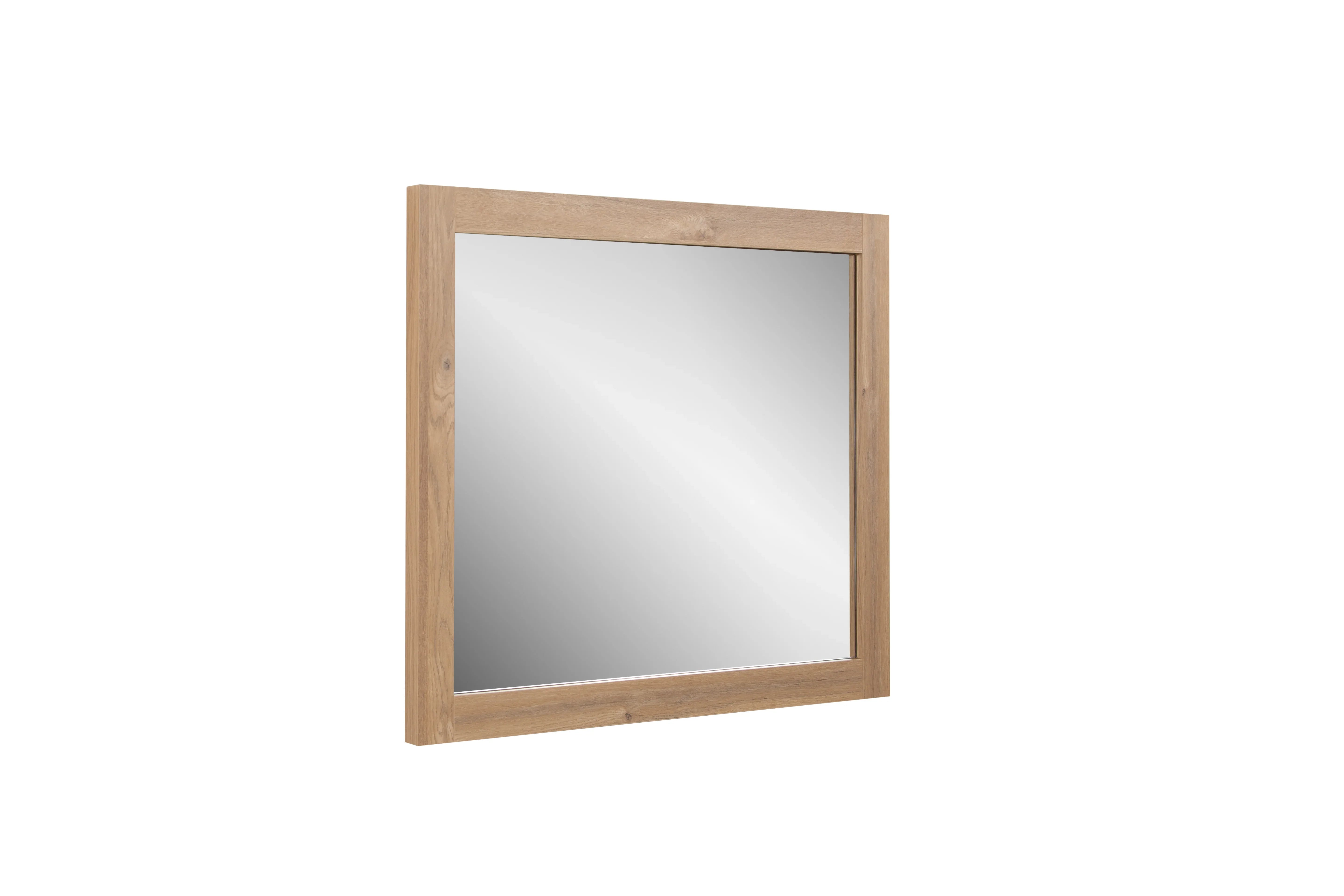 30" Rectangular Mirror with Rough Oak Frame