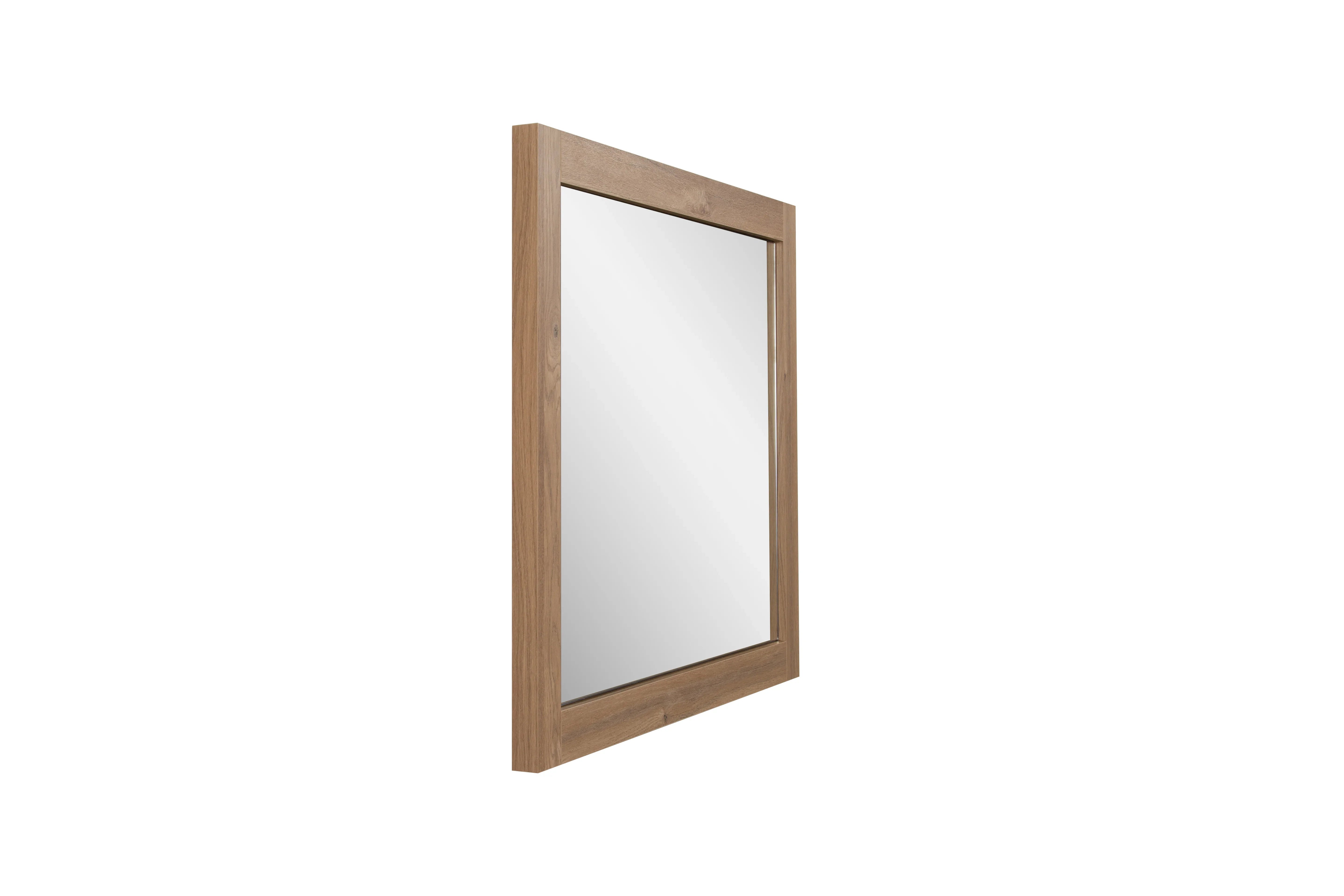 30" Rectangular Mirror with Rough Oak Frame