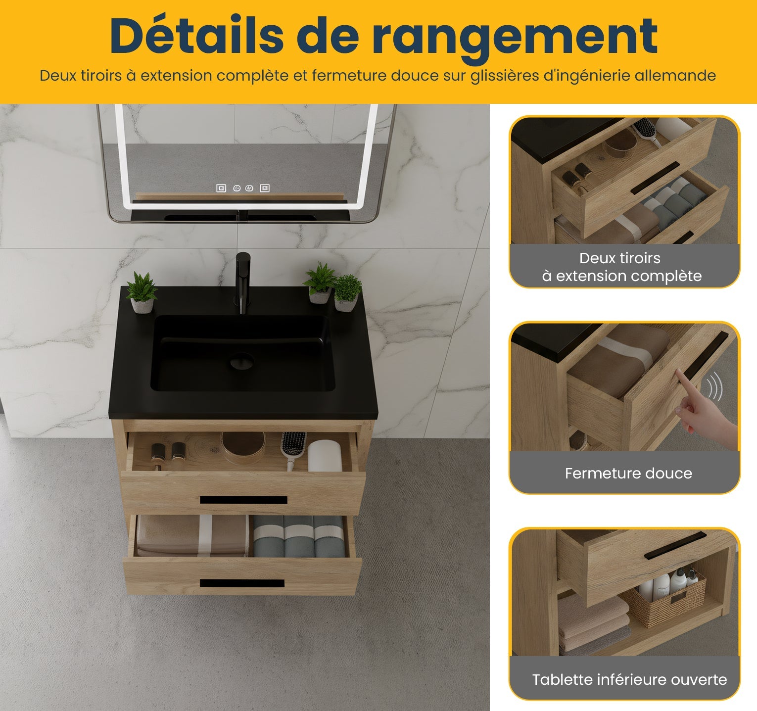 30" Rough Oak Freestanding Bathroom Vanity with Black Engineered Quartz Countertop-Migration_Bathroom Vanities-DECOROLALA
